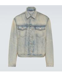 KENZO - Giacca Di Jeans Drawn Varsity Con Ricamo - Lyst