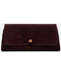 KHAITE - Audrey Suede Clutch - Lyst