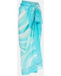PUCCI - Iride Cotton Beach Cover-Up - Lyst