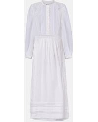 Isabel Marant - Gisela Lace-Trimmed Cotton Maxi Dress - Lyst
