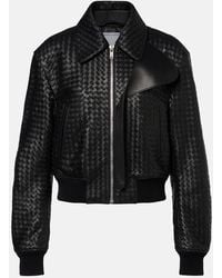 Bottega Veneta - Intrecciato Leather Jacket - Lyst