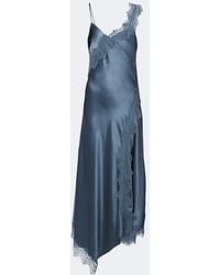 Veronica Beard - Vernon Lace-Trimmed Silk-Blend Midi Dress - Lyst