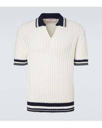 Orlebar Brown - Swift Crochet Striped Cotton Polo Shirt - Lyst