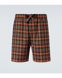 Loewe - Checked Bermuda Shorts - Lyst
