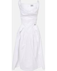 Vivienne Westwood - Sunday Gathered Cotton-Poplin Dress - Lyst