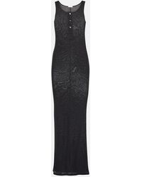 Ami Paris - Knitted Cotton Maxi Dress - Lyst