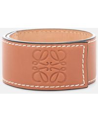 Loewe - Anagram Leather Snap Bracelet - Lyst