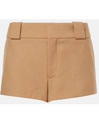 Chloé - Virgin Wool Shorts - Lyst