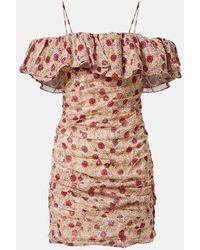 Isabel Marant - Davilia Off-Shoulder Ruched Cotton Minidress - Lyst
