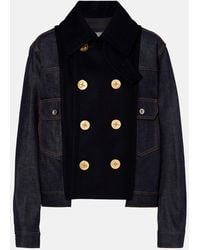 Sacai - Paneled Denim Jacket - Lyst