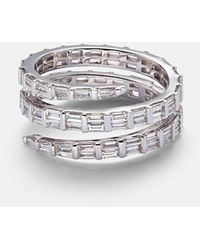 Anita Ko - Anillo Three Row De Oro Blanco De 18 Ct Con Diamantes - Lyst
