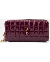 Saint Laurent - Cassandre Matelasse Faux Leather Pouch - Lyst