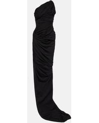 Rick Owens - Draped Cotton Jersey Gown - Lyst