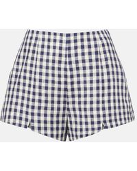 Posse - Sadie Gingham Linen Shorts - Lyst