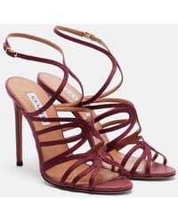 Aquazzura - Serenade Raffia Sandals - Lyst