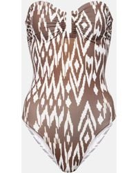 Eres - Warm Printed Strapless Swimsuit - Lyst