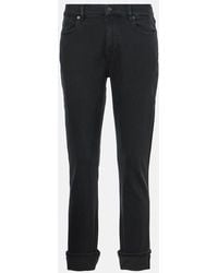 7 For All Mankind - Relaxed Skinny Low-Rise Skinny Jeans - Lyst