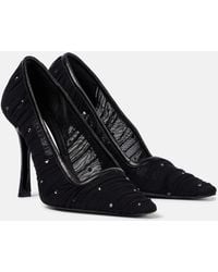 Jimmy Choo - Lotta 100 Embellished Mesh Pumps - Lyst