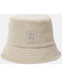 Loewe - Anagram Corduroy Bucket Hat - Lyst