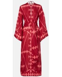 Johanna Ortiz - Printed Linen Maxi Dress - Lyst