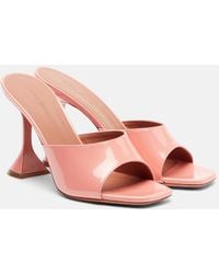 AMINA MUADDI - Lupita Patent Leather Mules - Lyst