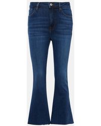 FRAME - Jeans bootcut cropped a vita media - Lyst