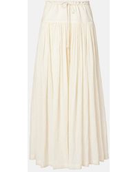 The Row - Berenice Cotton Muslin Wide-Leg Pants - Lyst