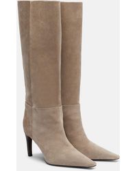 Brunello Cucinelli - Monili Suede Knee-High Boots - Lyst