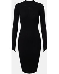 Courreges - Vestido Corto Acanalado De Jersey - Lyst
