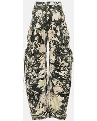 The Attico - Fern Printed Mid-Rise Cargo Jeans - Lyst