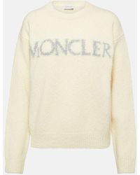 Moncler - Pullover in lana con logo - Lyst