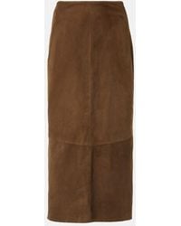 Vince - Bleistiftrock Aus Veloursleder - Lyst