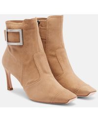 Roger Vivier - Trompette 70 Suede Ankle Boots - Lyst