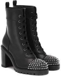 black studded louboutin boots