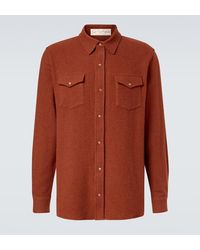 God's True Cashmere - Cashmere Shirt With Sunstone - Lyst