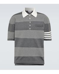 Thom Browne - Polo 4-Bar in cotone a righe - Lyst