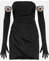 David Koma - Moire Minidress And Embellished Gloves - Lyst