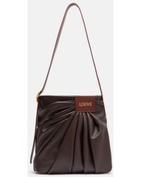 Loewe - Draped Leather Tote Bag - Lyst