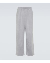 Balenciaga - Pantalones deportivos de felpa de algodon - Lyst