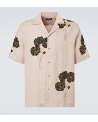 Frescobol Carioca - Roberto Floral Linen Bowling Shirt - Lyst
