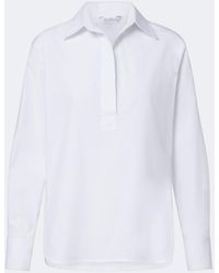Max Mara - Cotton-Blend Poplin Shirt - Lyst
