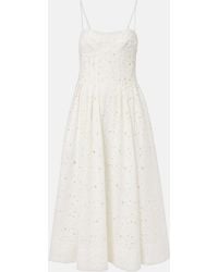 Jonathan Simkhai - Kittiya Broderie Anglaise Cotton Midi Dress - Lyst