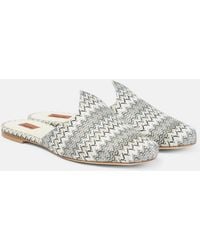 Missoni - Zig Zag Canvas Mules - Lyst