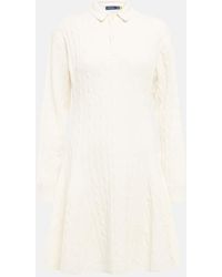 Polo Ralph Lauren - Vestido corto de lana y cachemir - Lyst