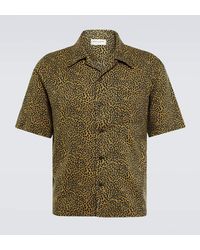 Saint Laurent - Hemd aus einer Lyocell-Baumwollmischung mit Leopardenprint und Reverskragen - Lyst