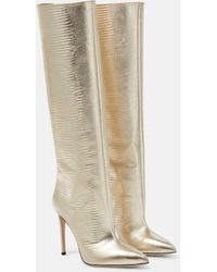 Paris Texas - Metallic Leather Knee-high Boots - Lyst