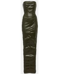 Rick Owens - Abito Strapless Coated-Denim Gown - Lyst