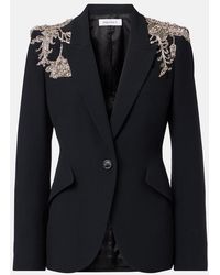 McQueen - Verzierter Blazer Aus Crepe - Lyst