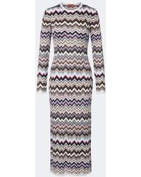 Missoni - Zigzag Knitted Wool-Blend Midi Dress - Lyst