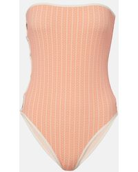 Eres - Golden Chevron Swimsuit - Lyst